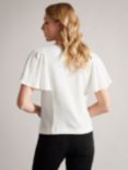Ted Baker Hallenn Angle Sleeve Linen T-Shirt, White