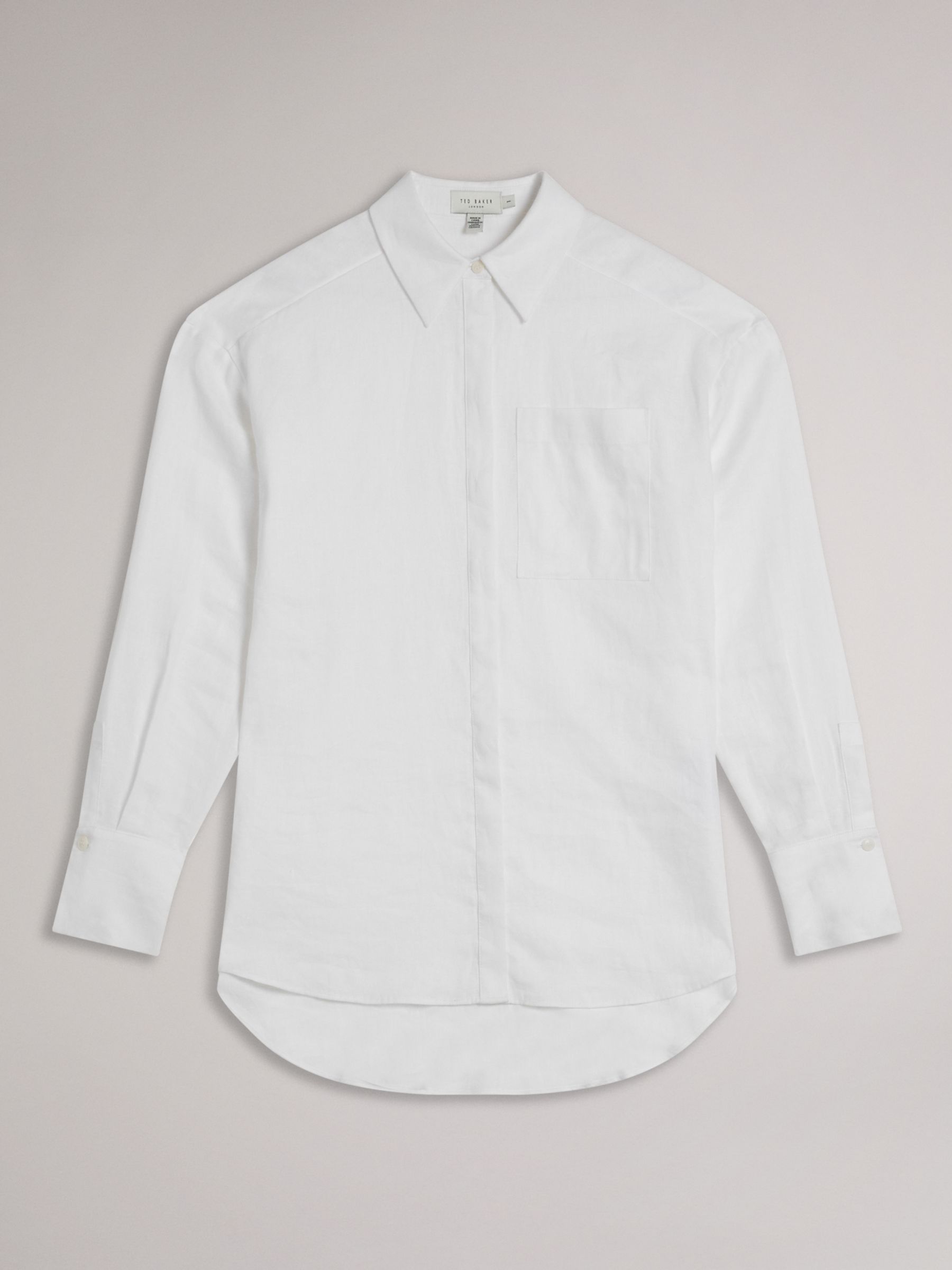 Buy Ted Baker Dorahh Longline Linen Shirt Online at johnlewis.com