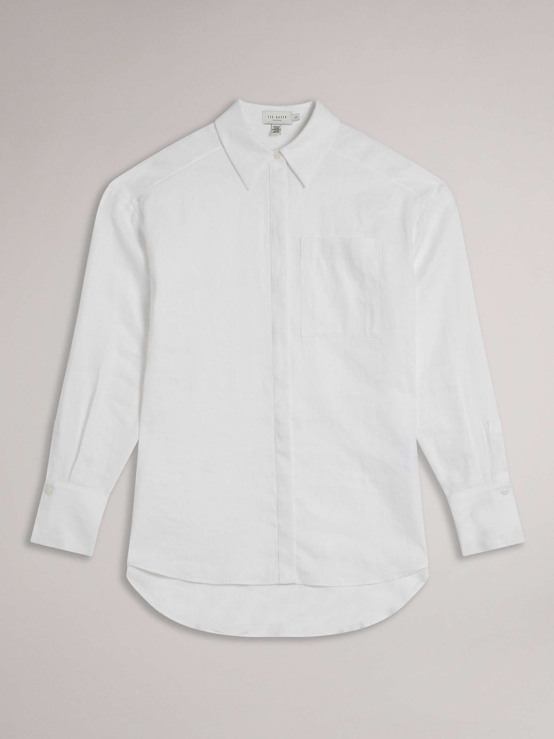 Buy Ted Baker Dorahh Longline Linen Shirt Online at johnlewis.com