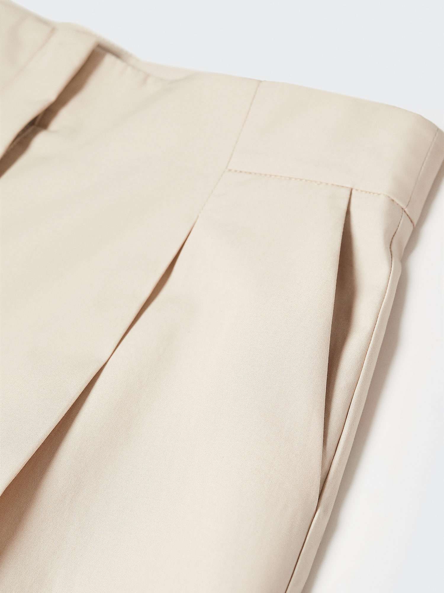 Mango Pope Plain Tailored Trousers, Light Beige at John Lewis & Partners