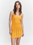 Mango Cari Textured Mini Dress, Medium Yellow
