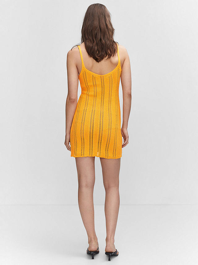 Mango Cari Textured Mini Dress, Medium Yellow