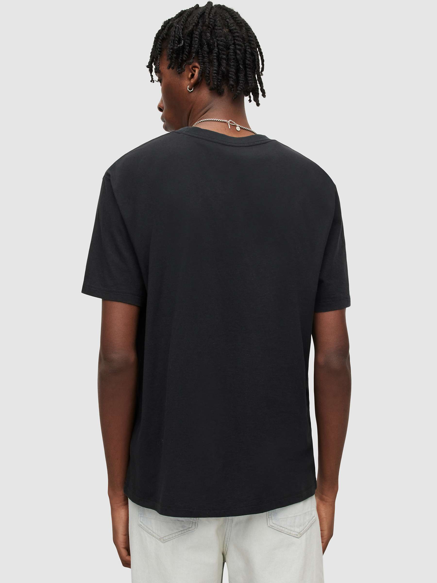 Buy AllSaints Lysergia Short Sleeve Crew T-Shirt, Black/Multi Online at johnlewis.com