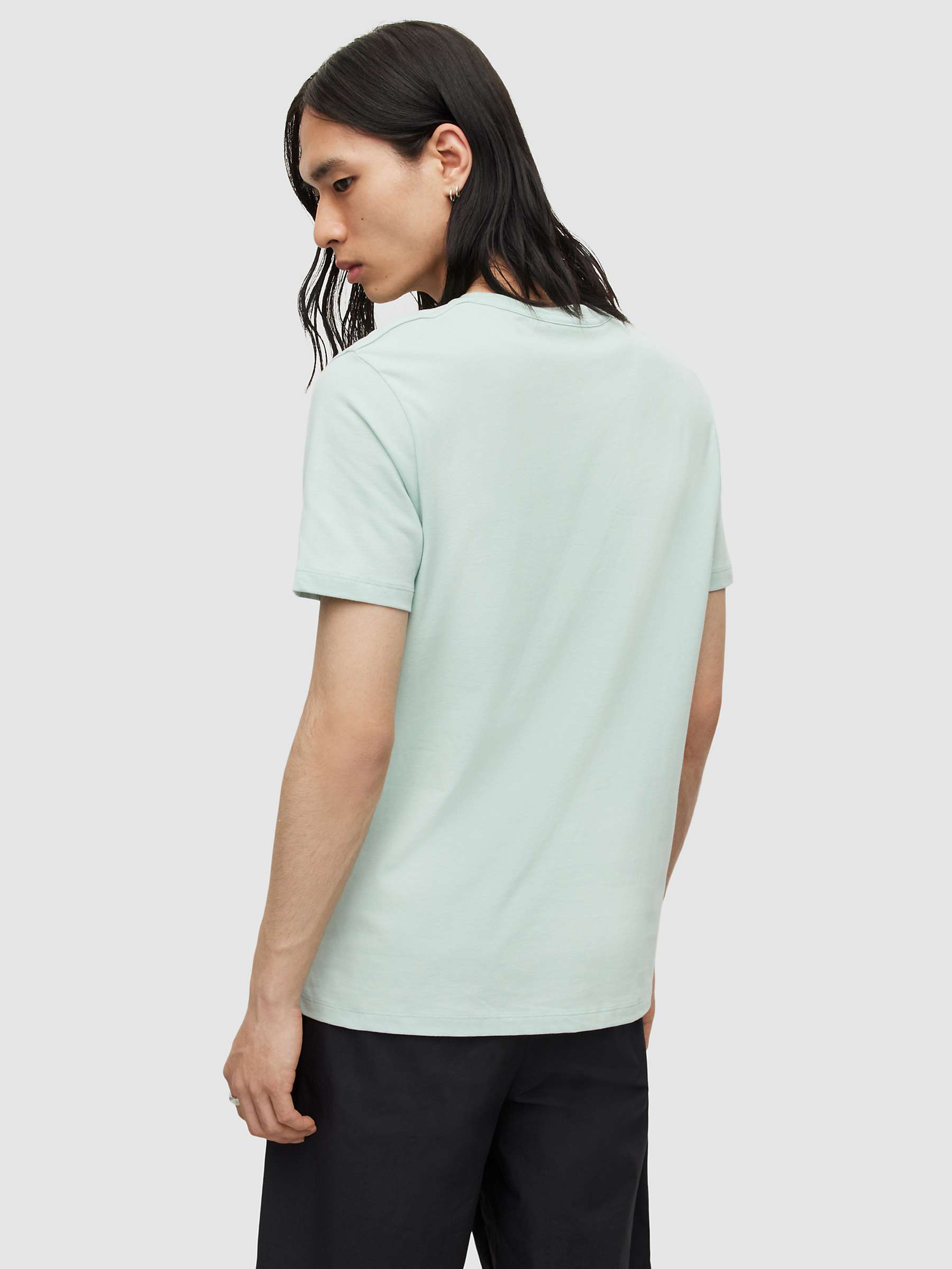 Buy AllSaints Brace Crew Neck T-Shirt, Calcite Green Online at johnlewis.com