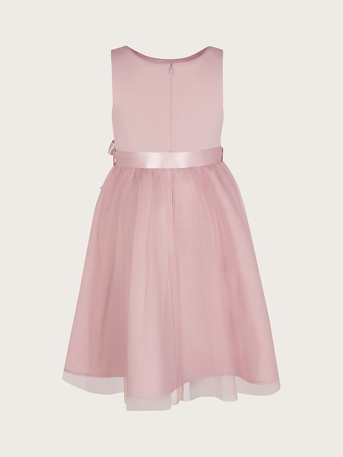 Buy Monsoon Kids' Layla Embellished 3D Scuba Dress, Pink Online at johnlewis.com
