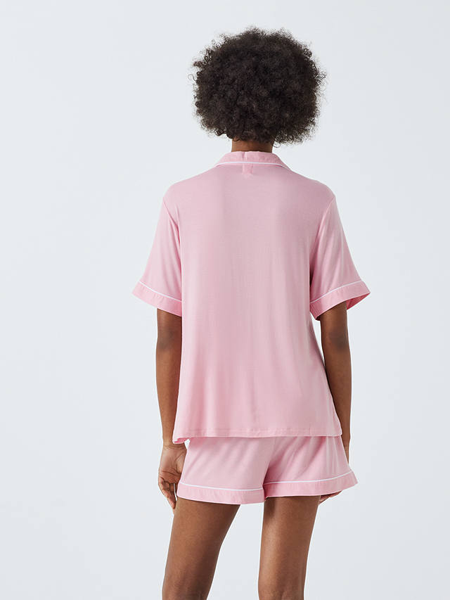 John Lewis Aria Shirt Shorty Pyjama Set, Blush