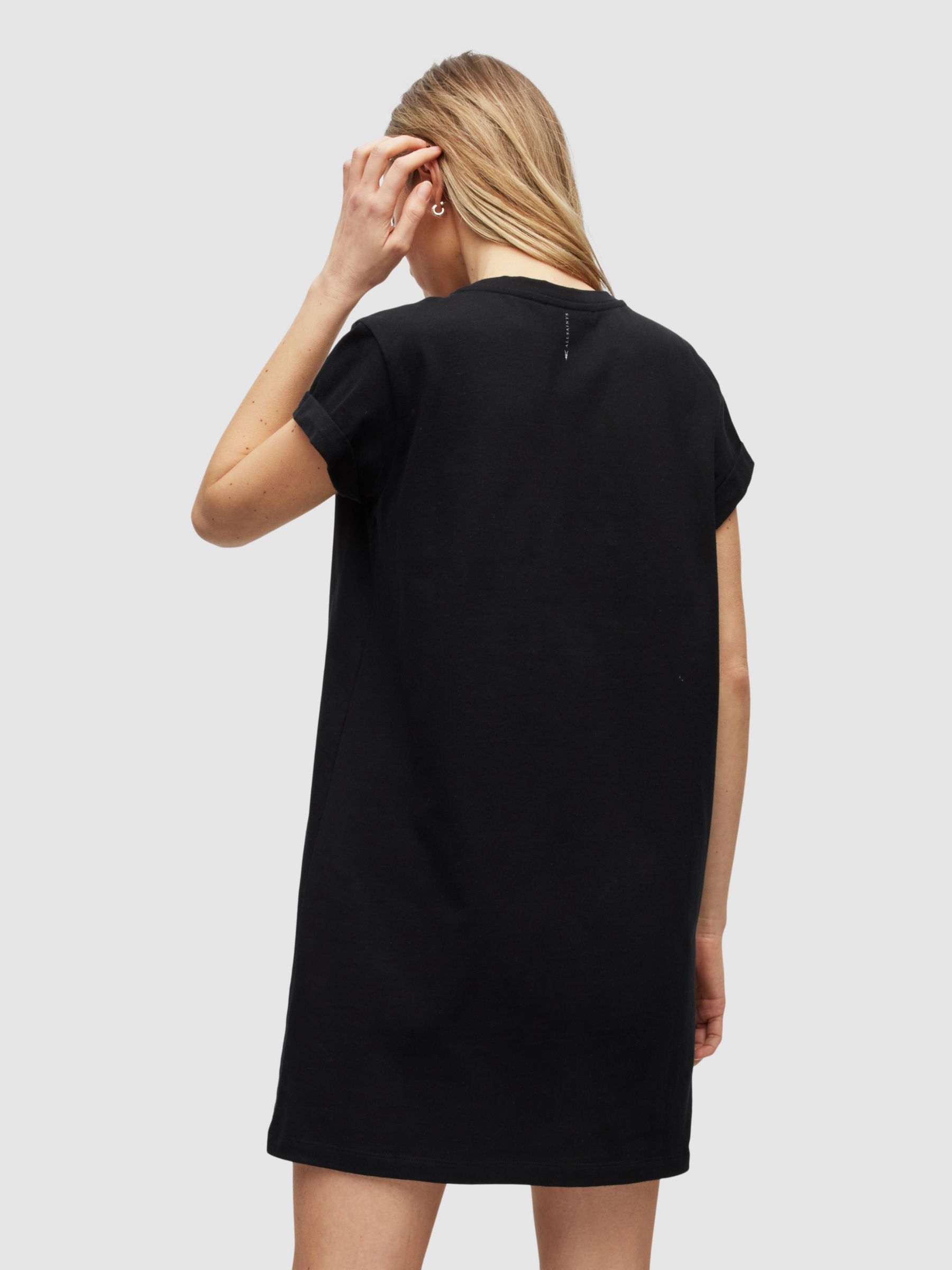 AllSaints Anna Mini T-Shirt Dress, Black, 10