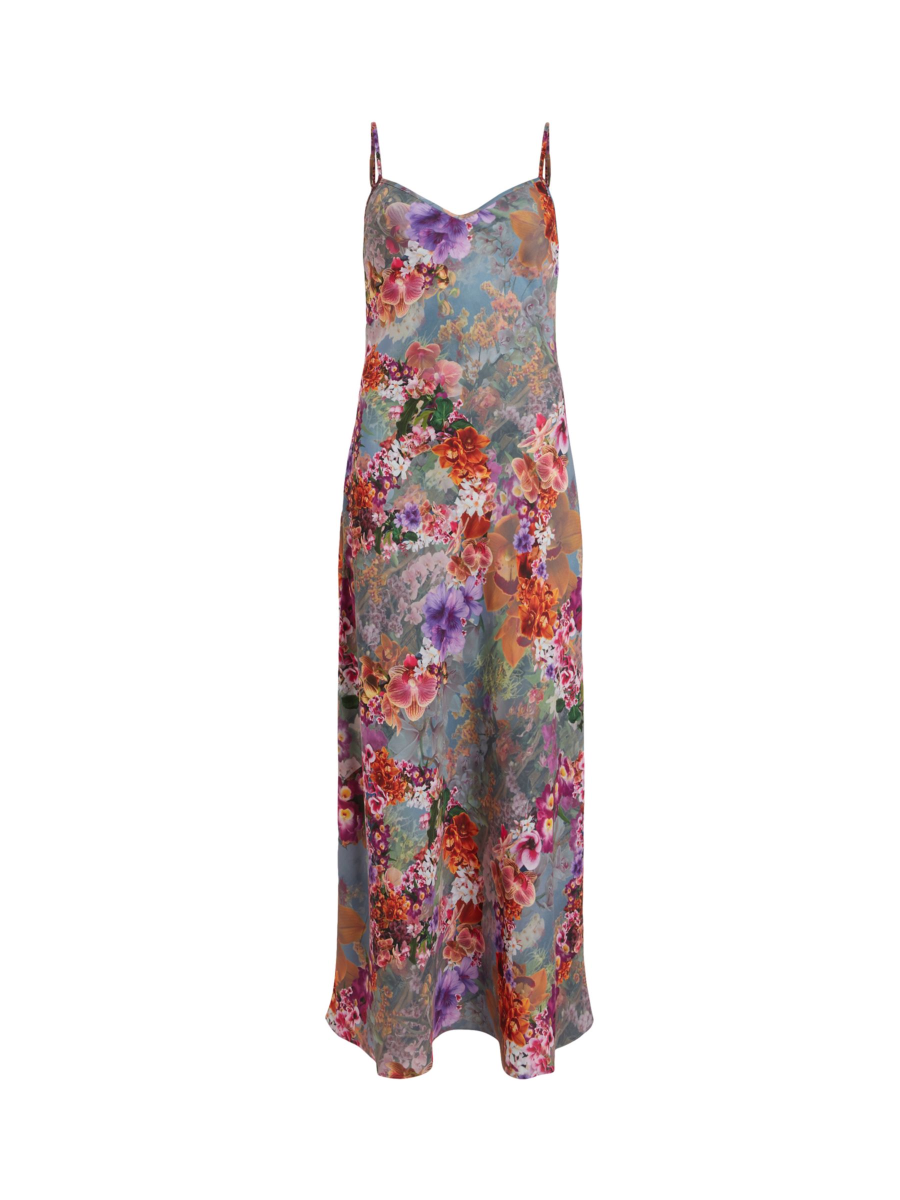 AllSaints Bryony Lucia Floral Slip Dress, Peace Pink at John Lewis ...