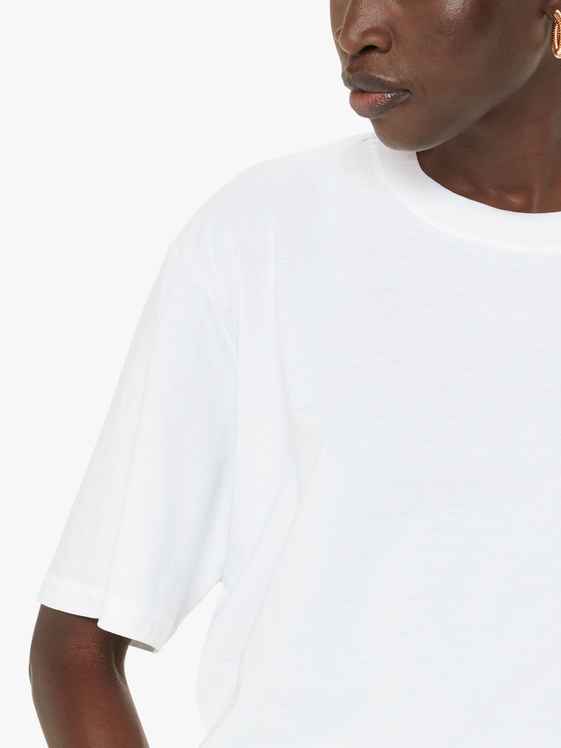 Whistles Boyfriend Oversized T-Shirt, White, XS