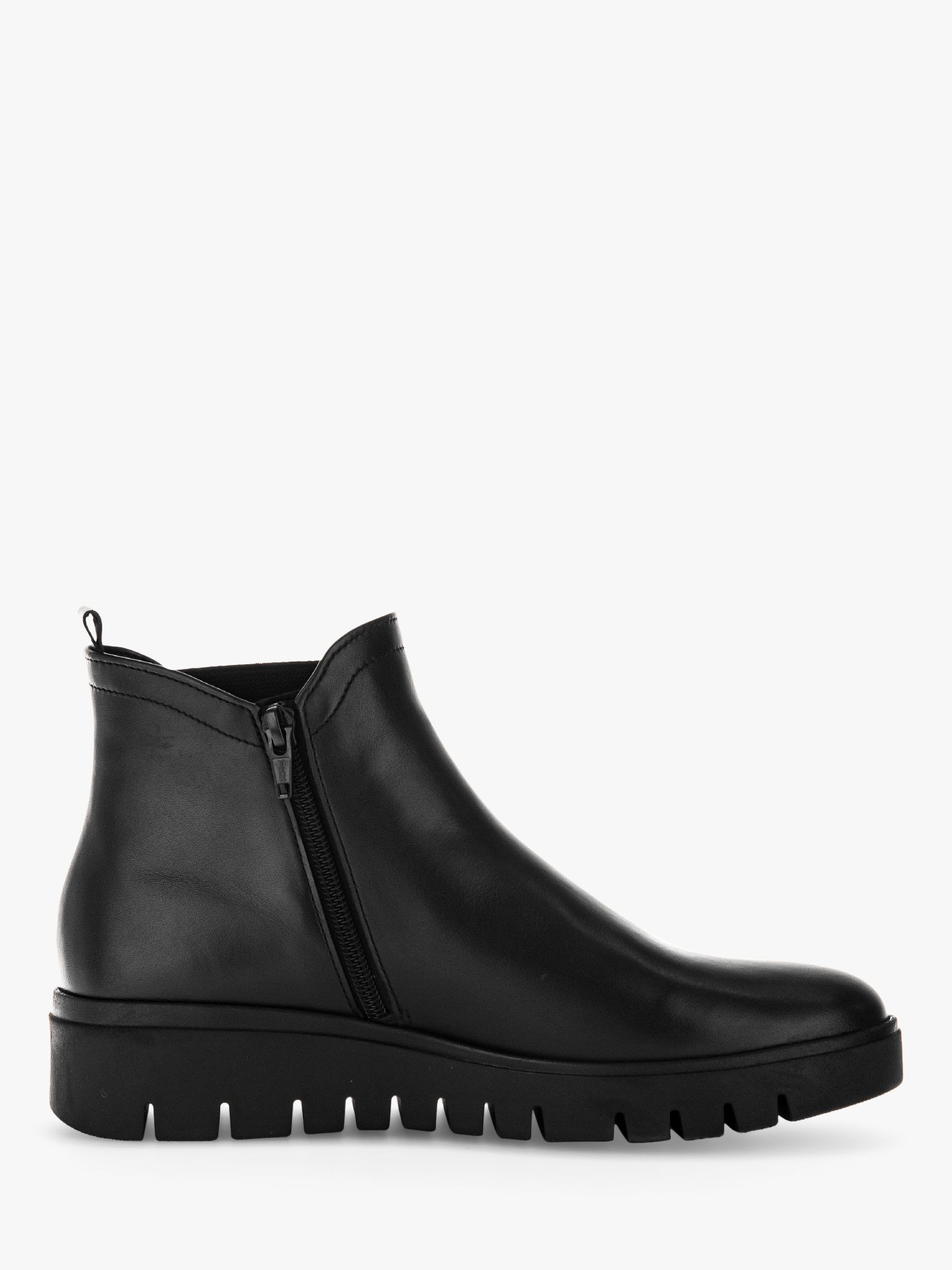 Gabor Dublin Wide Fit Leather Chelsea Boots, Black