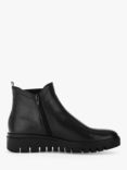 Gabor Dublin Wide Fit Leather Chelsea Boots, Black