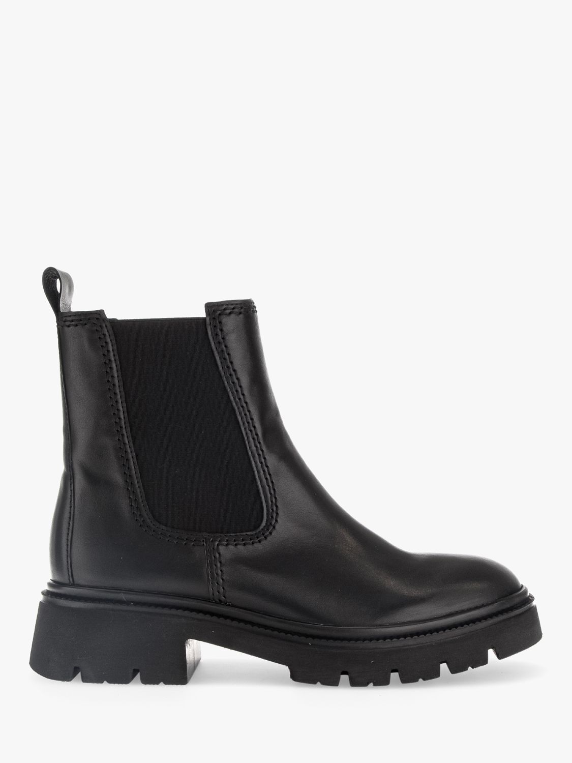 Gabor Marissa Leather Chelsea Boots, Black at John Lewis & Partners