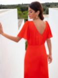 Ro&Zo Honor Bias Cut Midi Dress, Orange, Orange