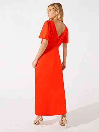 Ro&Zo Honor Bias Cut Midi Dress, Orange
