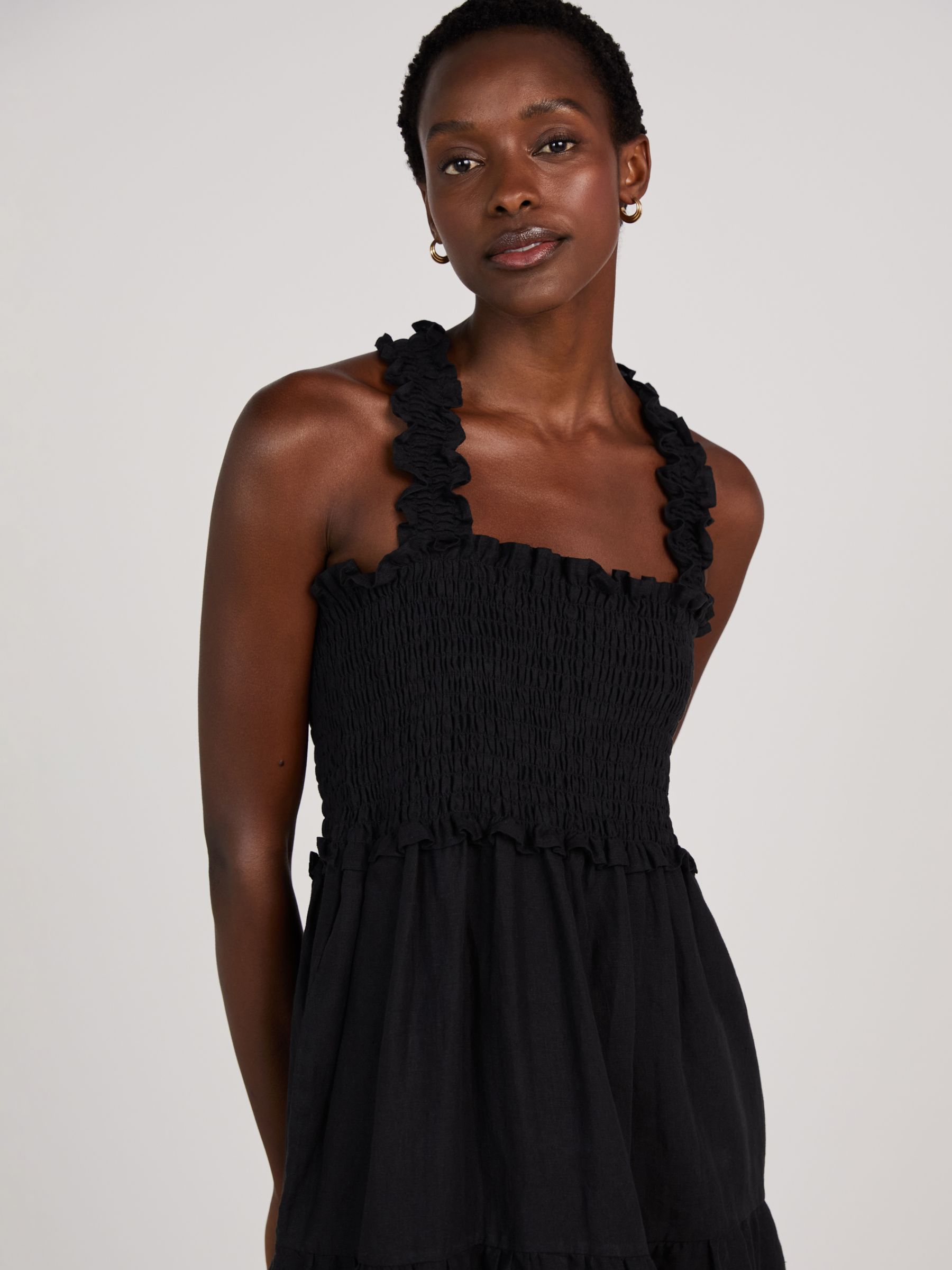 Buy Baukjen Braylee Hemp Dress, Black Online at johnlewis.com