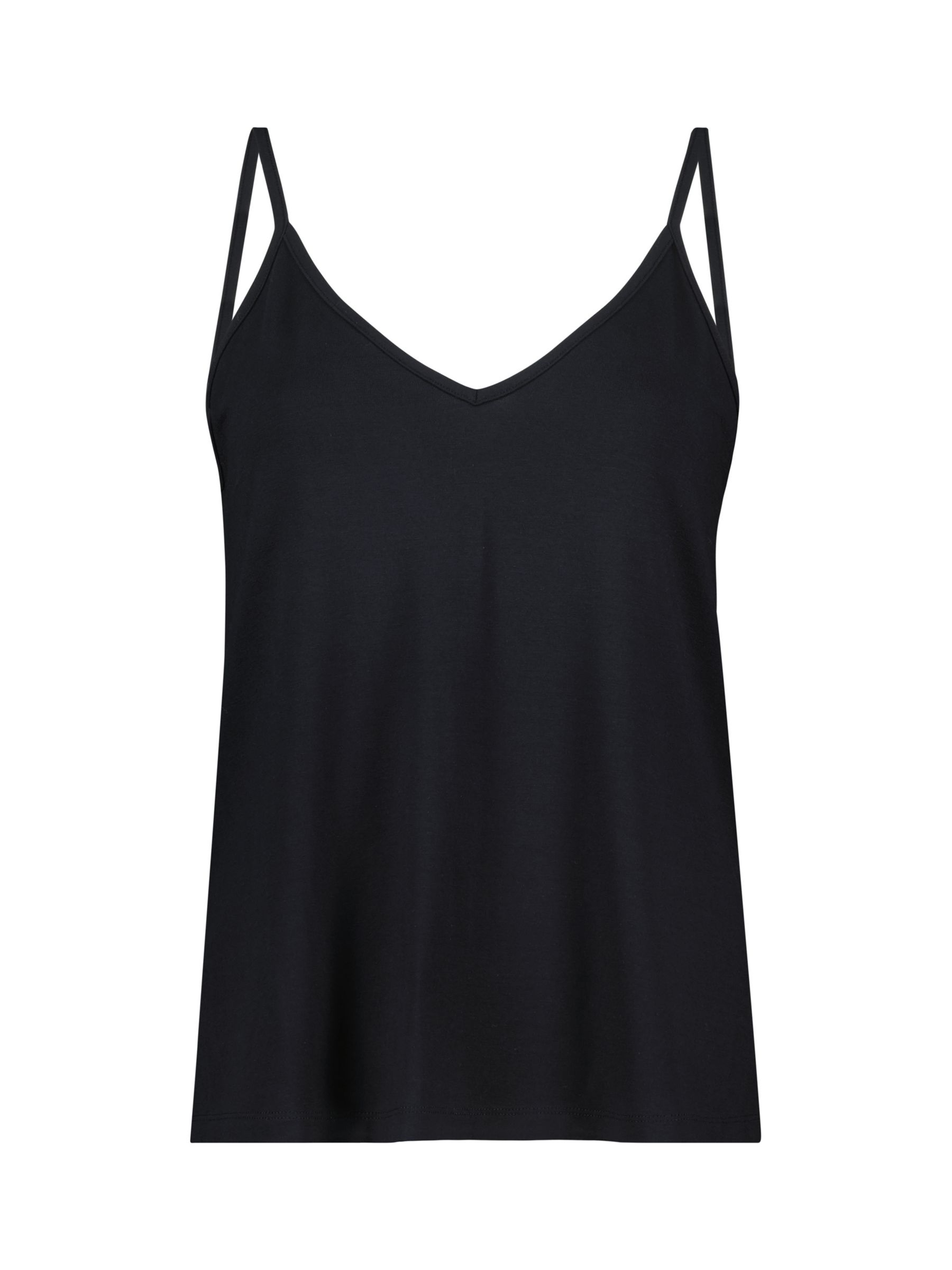 Mango Kathryn Sustainable Camisole Top, Caviar Black at John Lewis ...