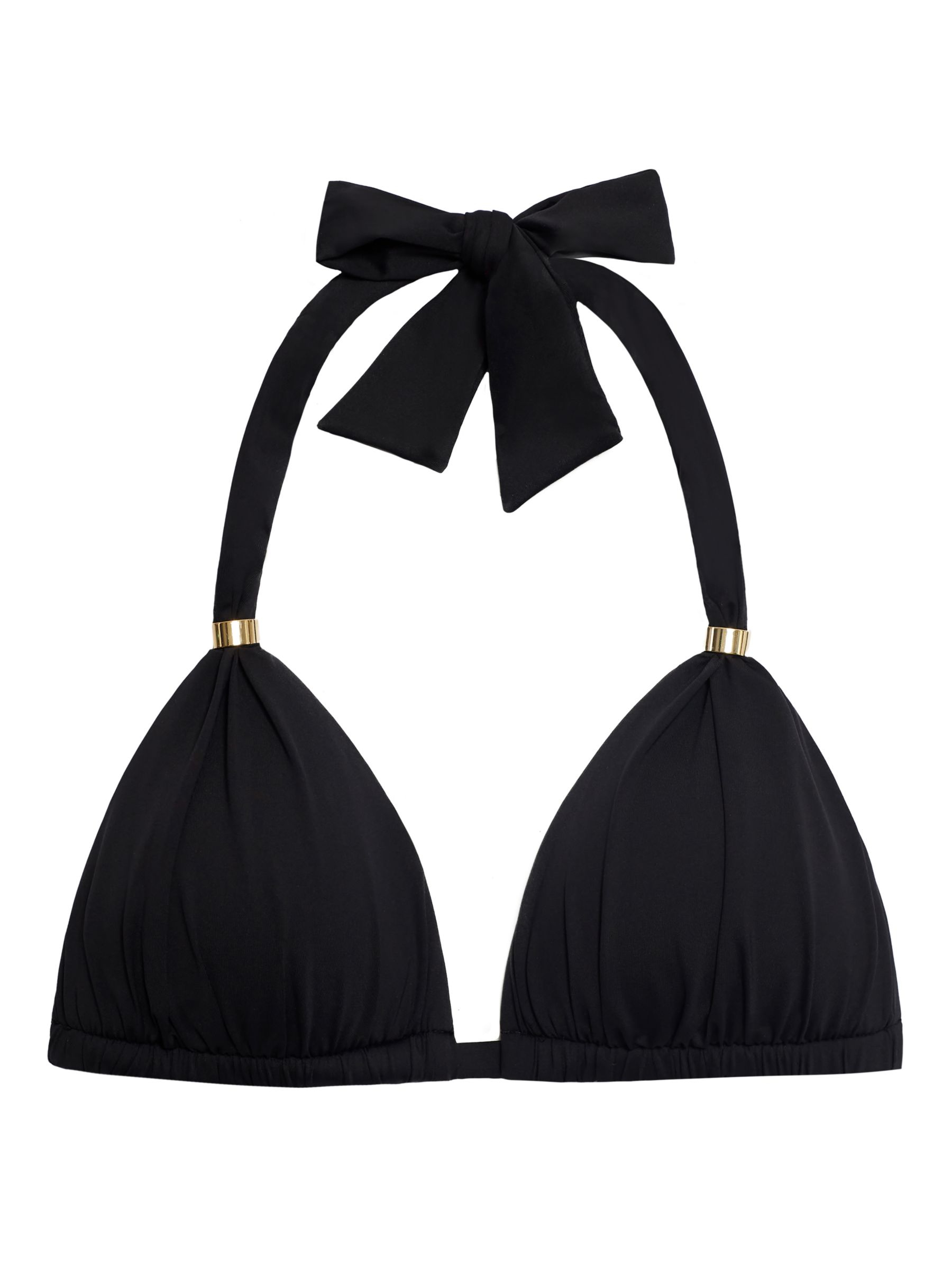 Lauren Ralph Lauren Moulded Cup Halter Bikini Top, Black, 8