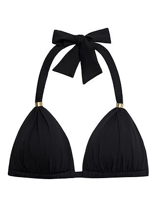 Lauren Ralph Lauren Moulded Cup Halter Bikini Top, Black