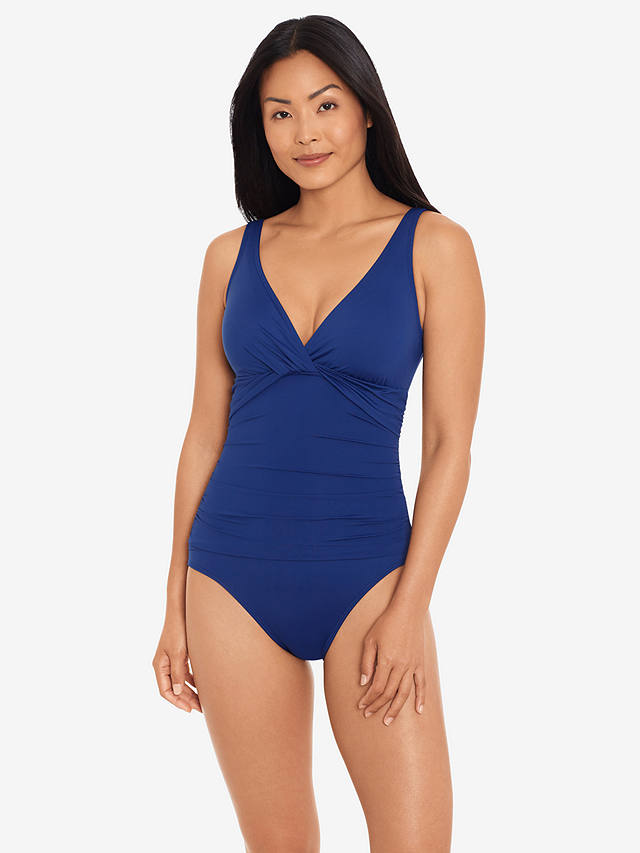 Lauren Ralph Lauren Twist Front Underwire Swimsuit, Sapphire