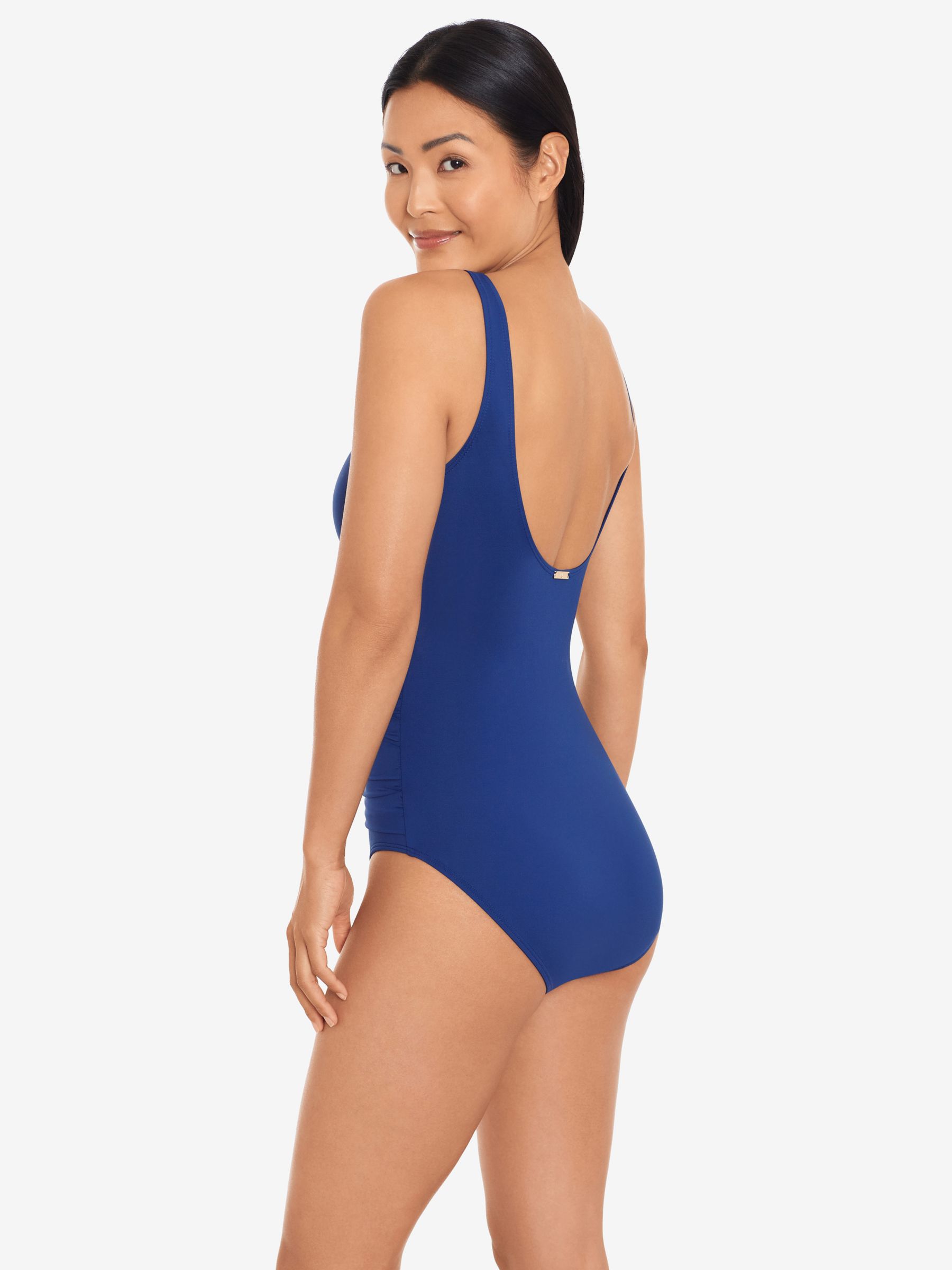 Lauren Ralph Lauren Twist Front Underwire Swimsuit, Sapphire, 8