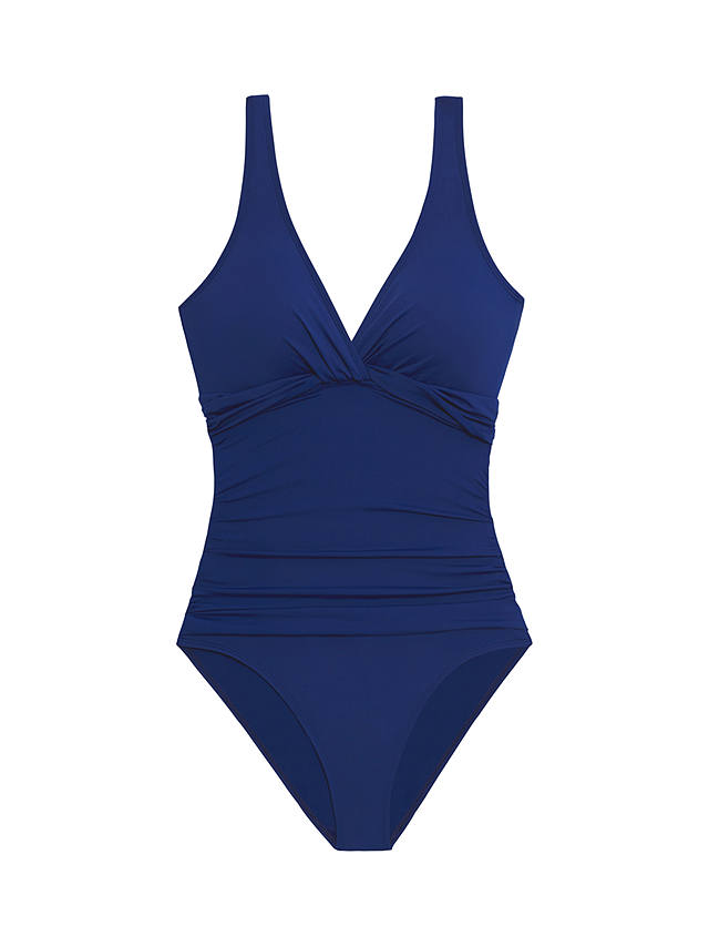Lauren Ralph Lauren Twist Front Underwire Swimsuit, Sapphire