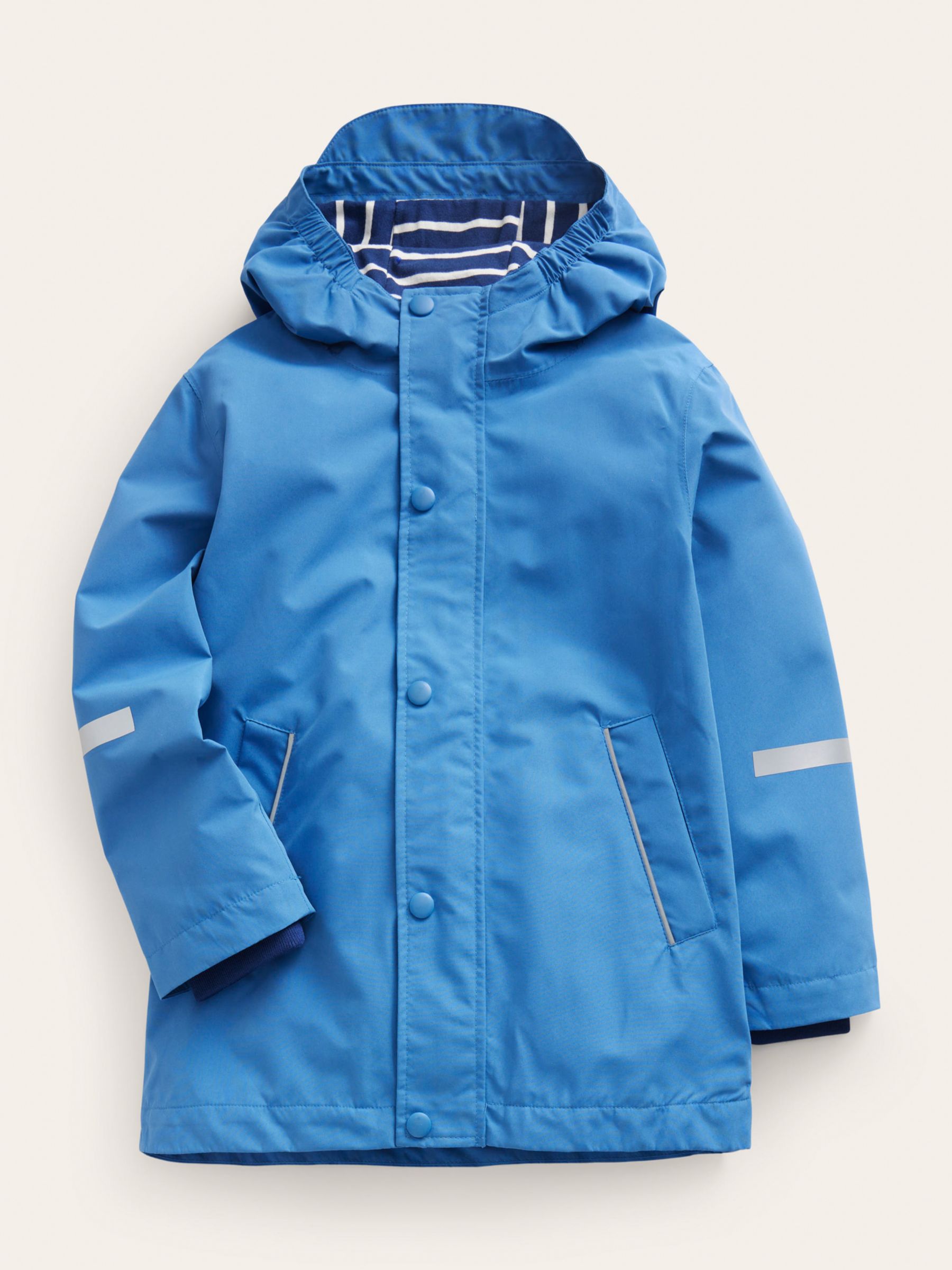 Mini Boden Kids' Waterproof Fisherman Jacket, Delft Blue