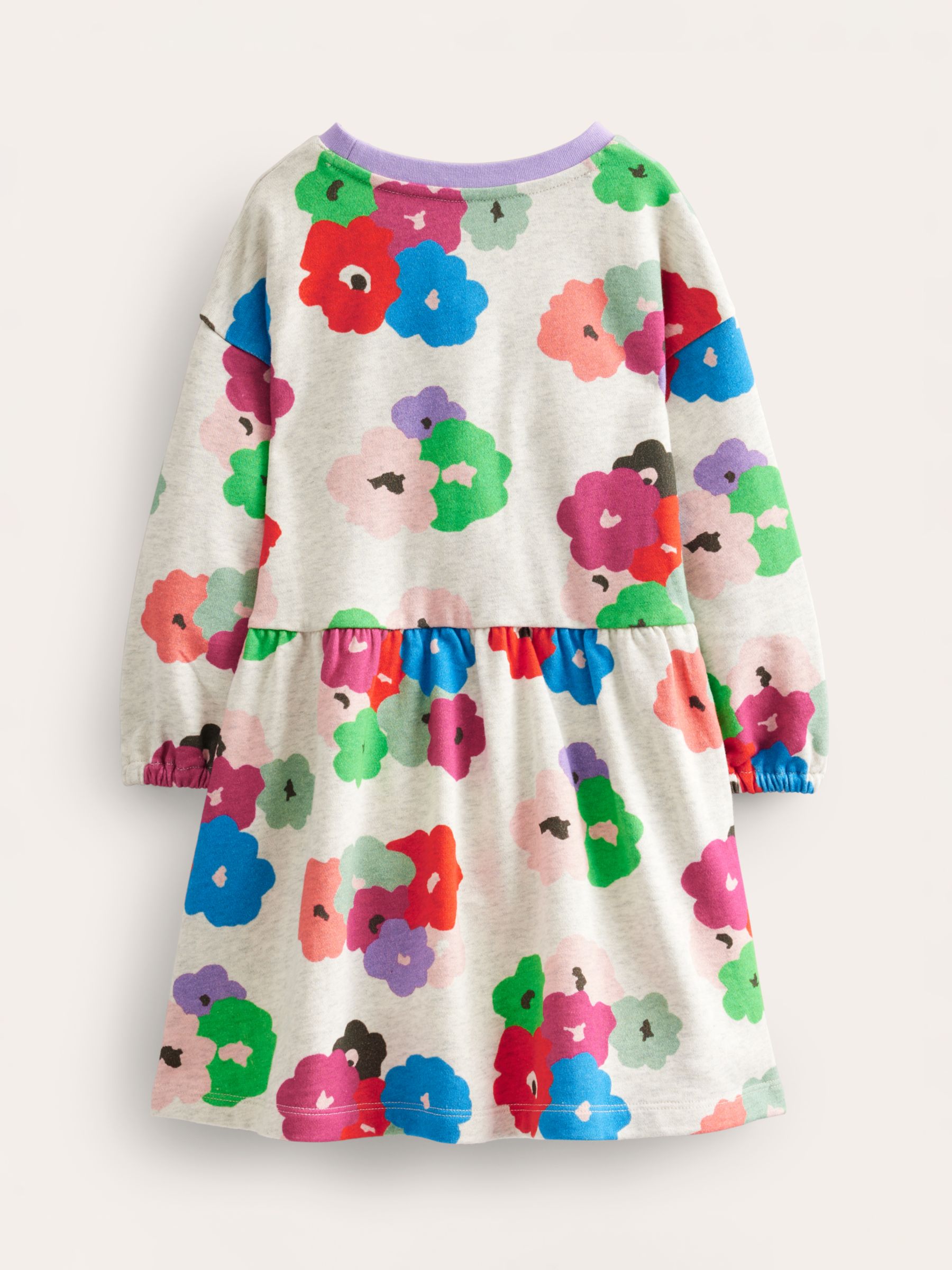 Mini Boden Kids' Dog Print Sweatshirt Dress, Multi at John Lewis