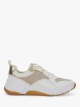 Dune Eagerly Mixed Material Chunky Trainers, White/Gold