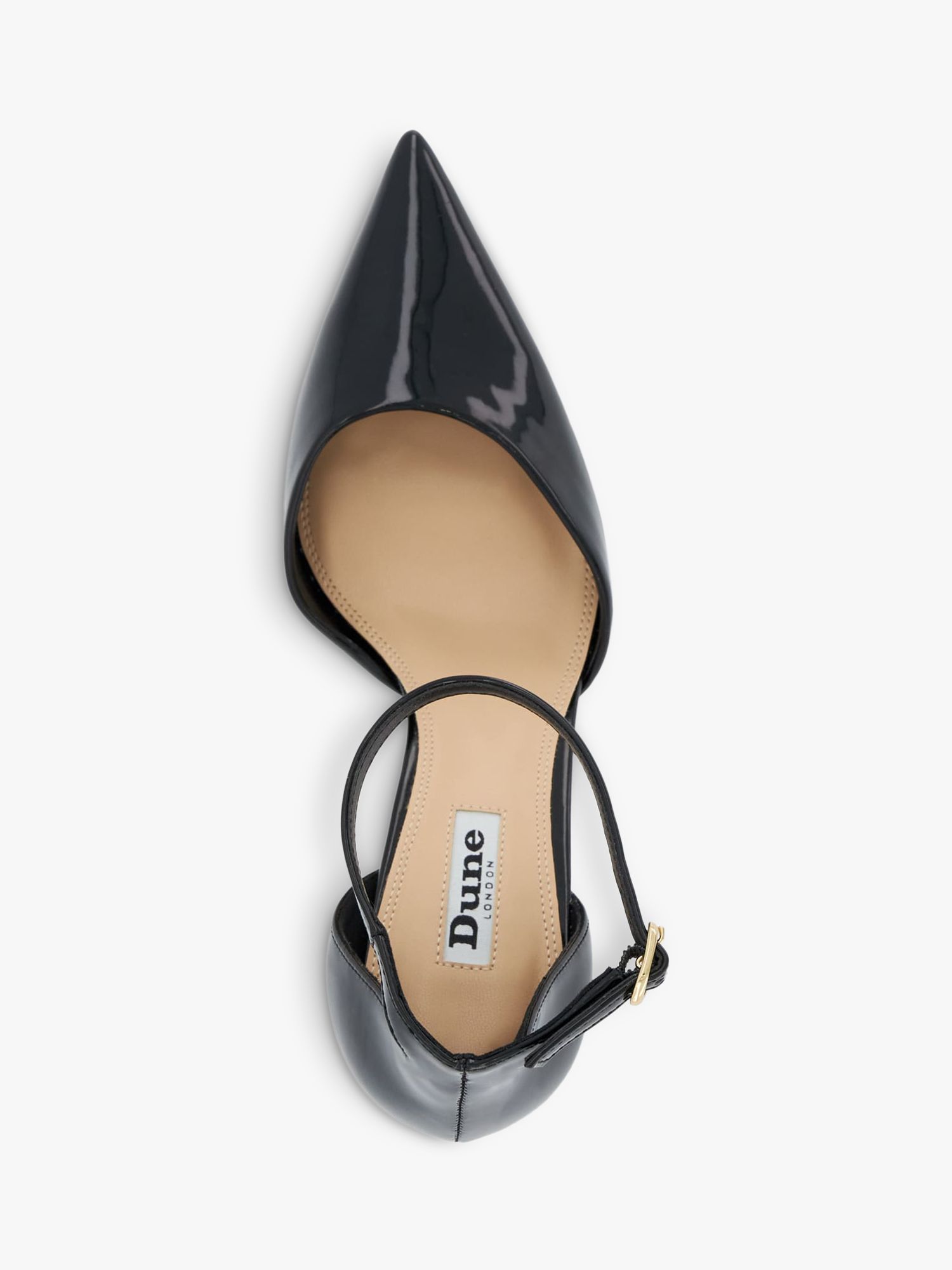 Dune Cabernet Two Part Court Shoes, Black at John Lewis & Partners