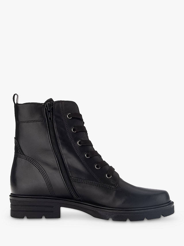 Gabor Tara Lace Up Ankle Boots, Black at John Lewis & Partners