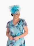 chesca Feather Fascinator, Turquoise