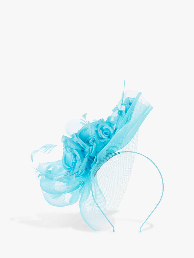 chesca Feather Fascinator, Turquoise