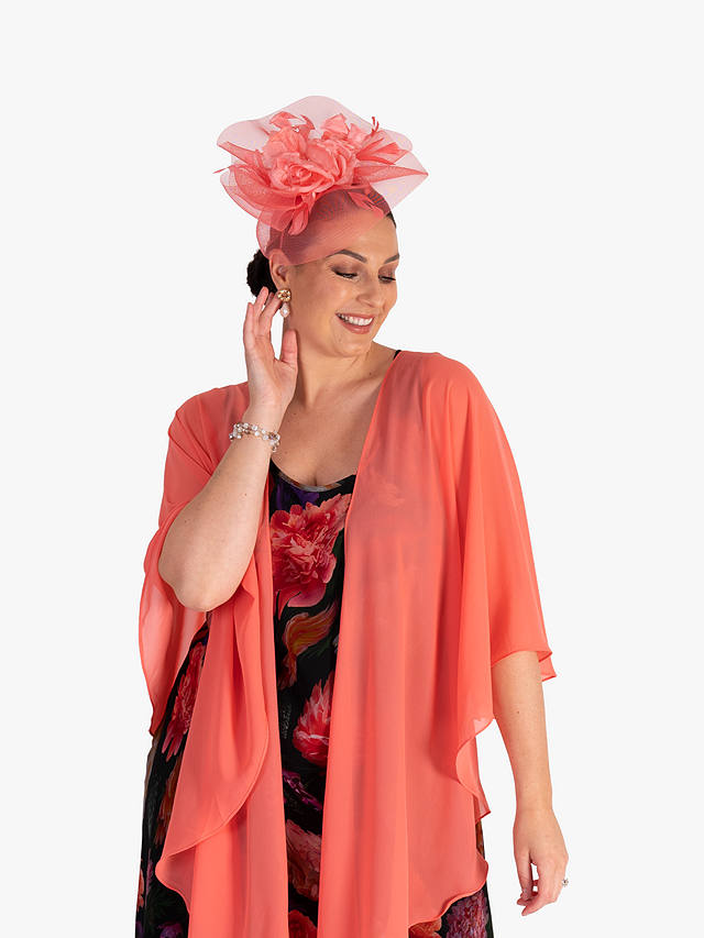 chesca Feather Fascinator, Soft Coral