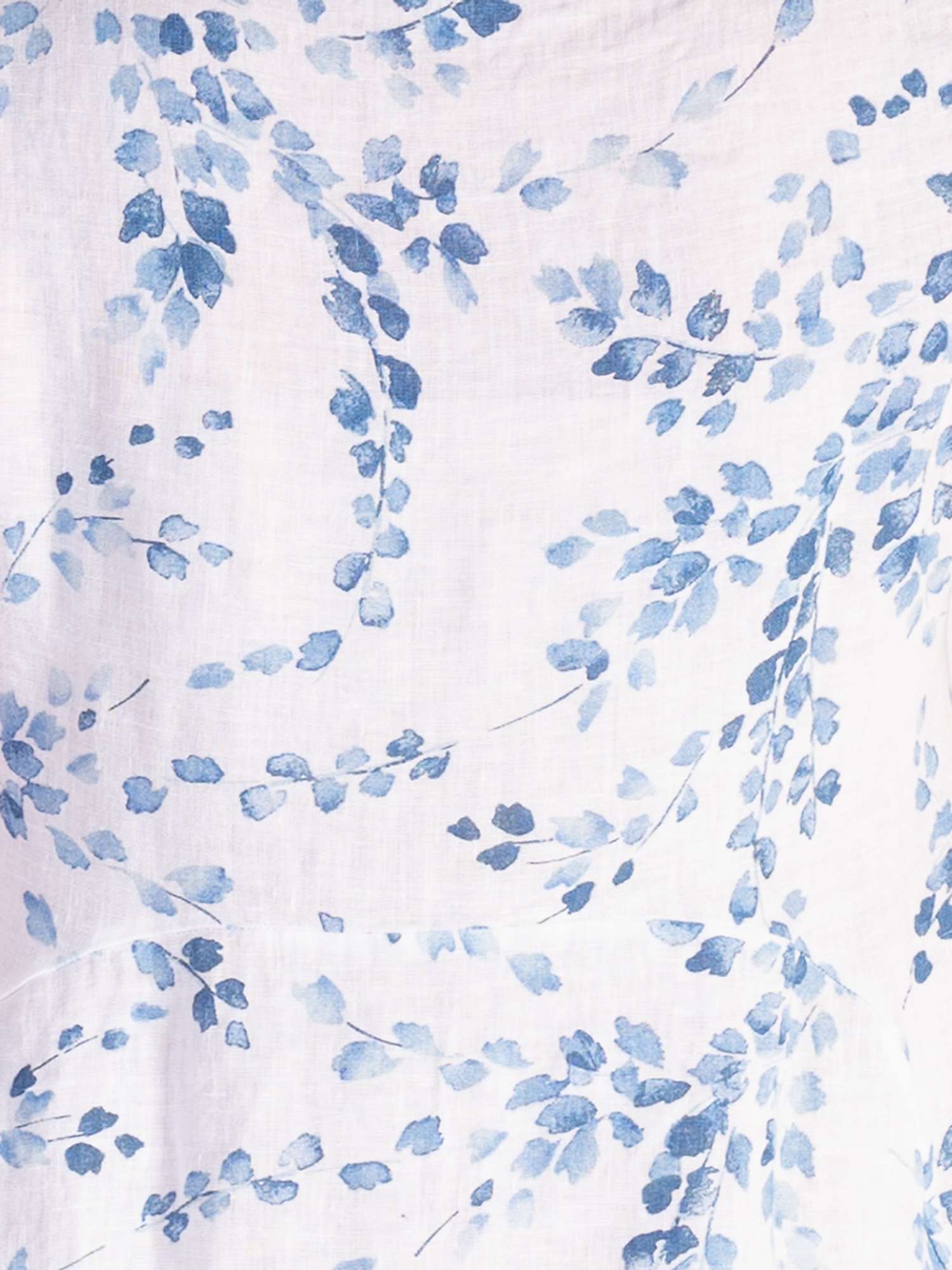 Buy chesca Curve Floral Print Linen Midi Dress, Blue/White Online at johnlewis.com