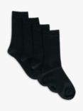 John Lewis Merino Wool Mix Ankle Socks, Pack of 2, Deep Green