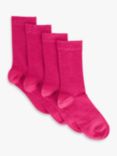 John Lewis Merino Wool Mix Ankle Socks, Pack of 2, Fuchsia