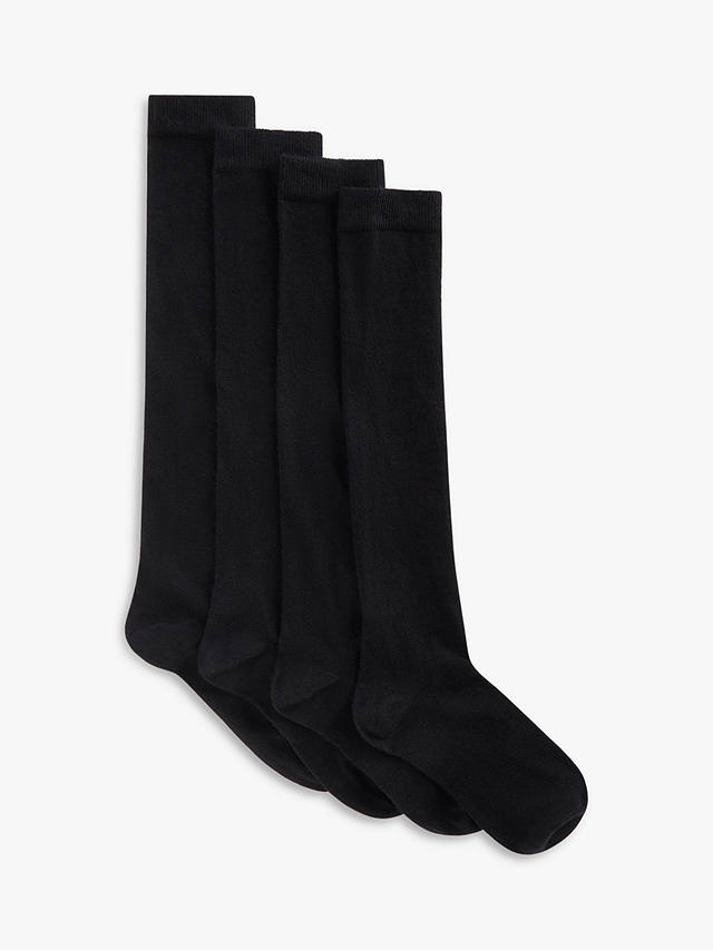 John Lewis Merino Wool Mix Knee High Socks, Black