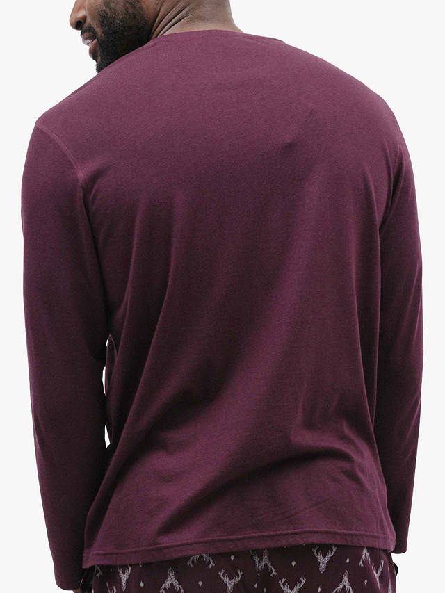 Cyberjammies Spencer Long Sleeve Jersey T-Shirt, Burgundy
