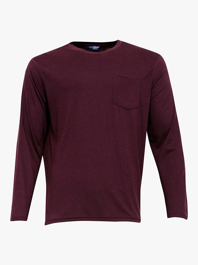Cyberjammies Spencer Long Sleeve Jersey T-Shirt, Burgundy