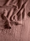 Bedfolk 100% Linen Flat Sheets, Rust