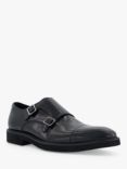 Dune Sal Double Strap Leather Monk Shoes, Black, Black-leather