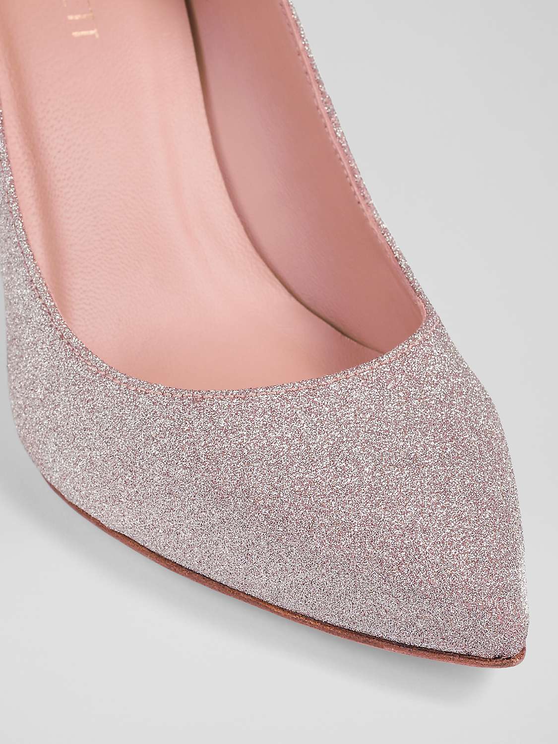 Buy L.K.Bennett Floret Glitter Stiletto Heel Court Shoes Online at johnlewis.com