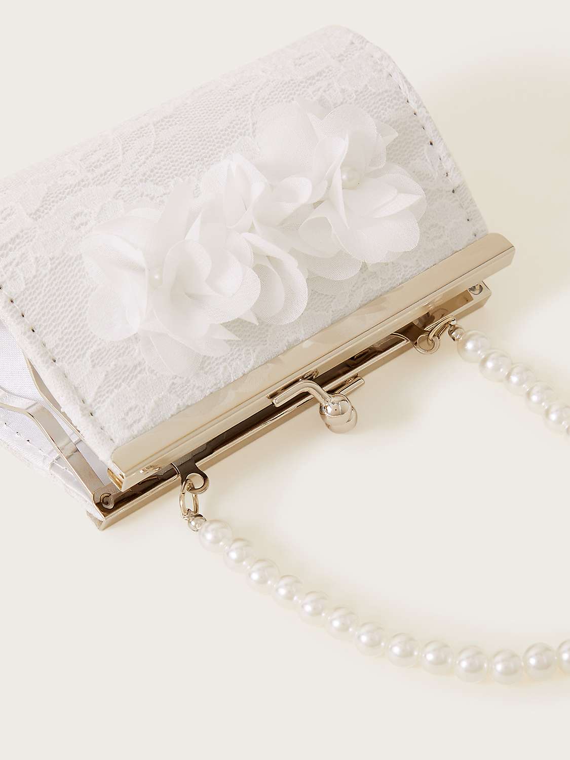 Buy Monsoon Kids' Flower Lace Bridesmaid Bag, Ivory Online at johnlewis.com
