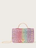 Monsoon Kids' Over The Rainbow Glitter Satchel Handbag, Multi