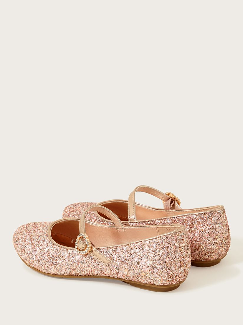 Monsoon Kids' Glitter Sprinkle Ballerina Flats, Pink at John Lewis ...