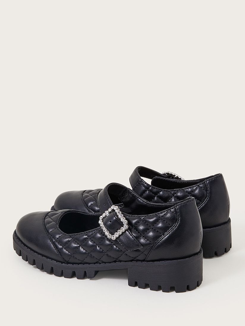 Buy Monsoon Kids' Diamante Quilted Mary Jane School Shoes Online at johnlewis.com