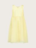 Monsoon Kids' Rose Embroidered Dress, Lemon