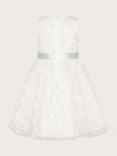 Monsoon Kids' Freya 3D Scuba Knee Length Bridesmaid Dress, Ivory, Ivory