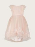 Monsoon Kids' Chiffon 3D Roses Dress, Pink