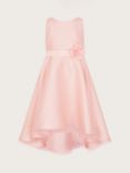 Monsoon Kids' Tuberose High Low Bridesmaid Dress, Pink, Pink